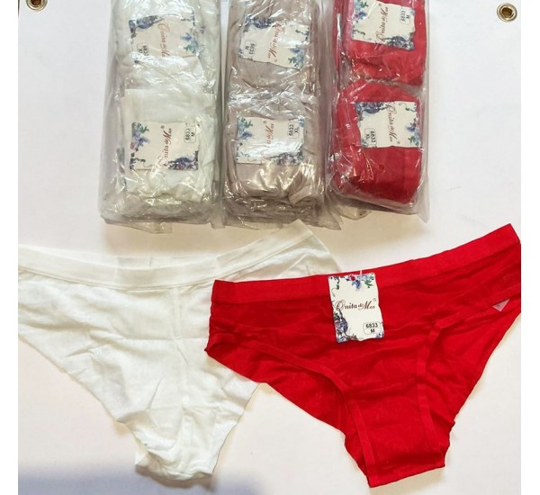 Труси жіночі, поліестер 6 шт (M-XL) RZ3542_6833