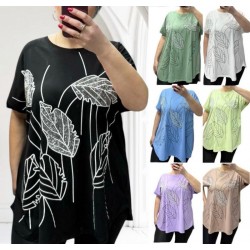 Футболка жіноча, коттон 5 шт (54-64 р) RZ4492_25009