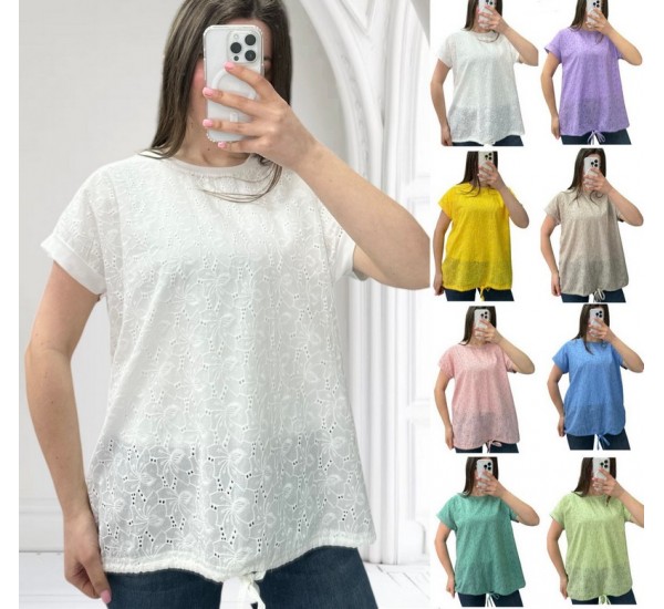 Футболка женская, прошва-коттон 4 шт (48-54 р) RZ4492_25043