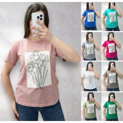 Футболка жіноча, коттон 5 шт (44-48 р) RZ4492_25049