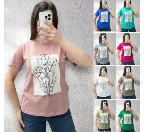 Футболка женская, коттон 3 шт (44-48 р) RZ4492_25049