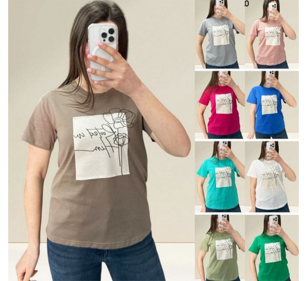 Футболка жіноча, коттон 3 шт (44-48 р) RZ4492_25049