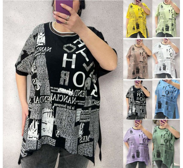 Футболка женская супер-Батал, коттон 3 шт (54-58 р) RZ4492_25319