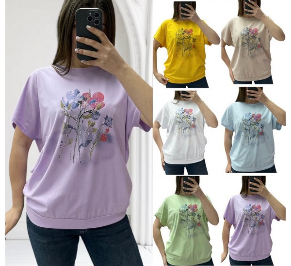 Футболка жіноча, коттон 3 шт (46-52 р) RZ4492_25028