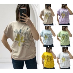 Футболка жіноча, коттон 5 шт (46-52 р) RZ4492_25027