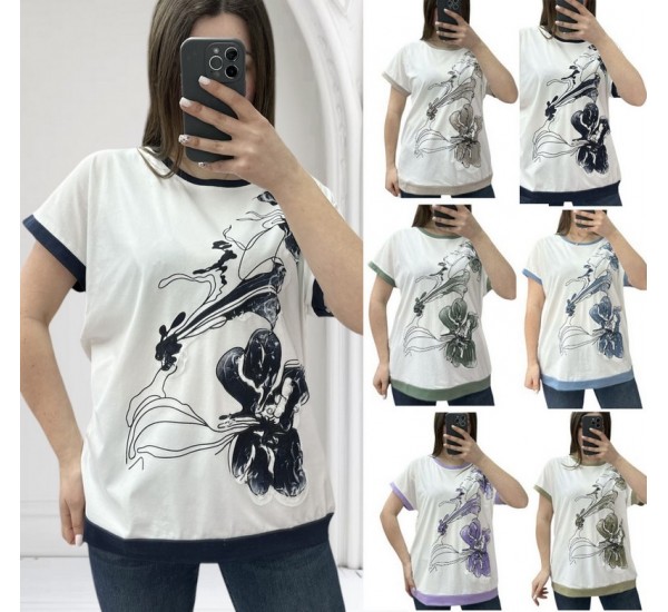 Футболка женская, коттон 3 шт (50-56 р) RZ4492_25018