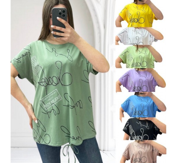 Футболка женская, коттон 3 шт (52-58 р) RZ4492_25309