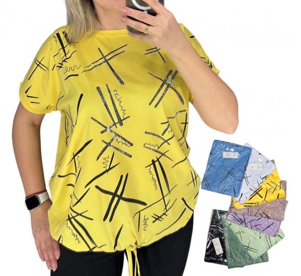 Футболка женская, коттон 3 шт (52-56 р) RZ4492_25304