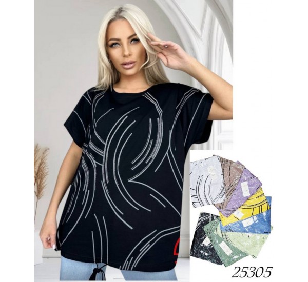 Футболка женская, коттон 3 шт (52-56 р) RZ4492_25305