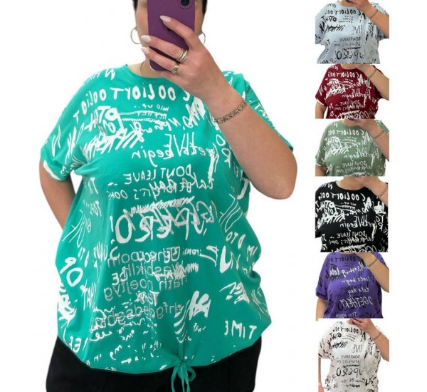 Футболка жіноча супер Батал, коттон 3 шт (54-64 р) RZ4492_25084