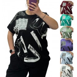 Футболка жіноча супер Батал, коттон 5 шт (54-64 р) RZ4492_25082