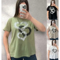 Футболка жіноча, коттон 5 шт (44-48 р) RZ4492_25070