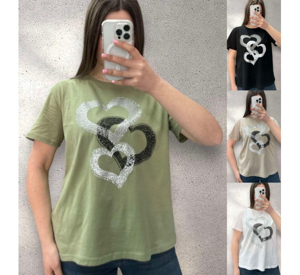 Футболка жіноча, коттон 3 шт (44-48 р) RZ4492_25070