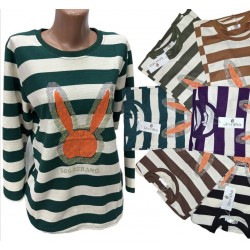 Футболка жіноча, рубчик 4 шт (48-54 р) RZ4492_27099