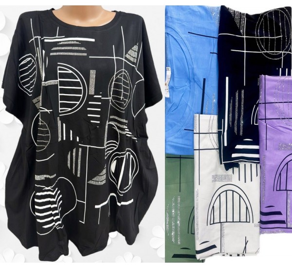 Футболка женская, коттон 3 шт (60-64 р) RZ4492_25002