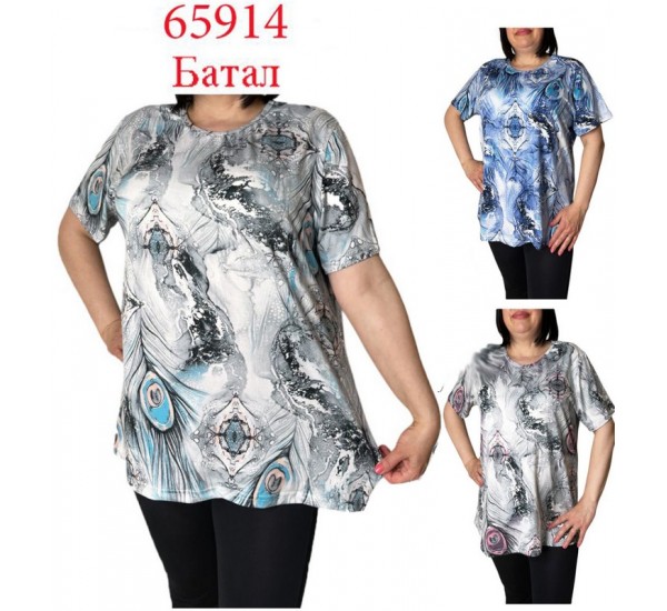 Футболка жіноча трикотаж 6 шт (4-8XL) SeR2152_65914