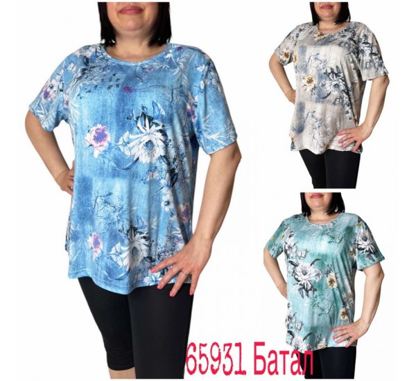 Футболка жіноча трикотаж 6 шт (4-8XL) SeR2152_65931