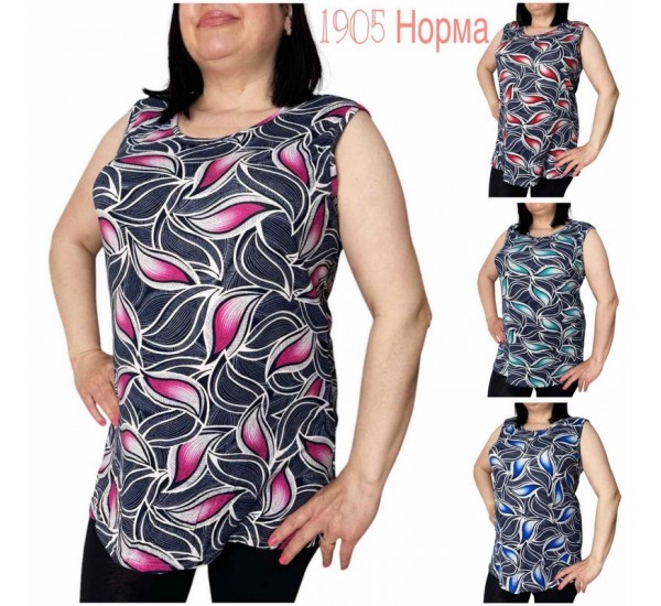 Майка жіноча, коттон 6 шт (48-56 р) SeR2152_1905