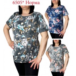 Футболка жіноча, коттон 6 шт (48-56 р) SeR2152_6505