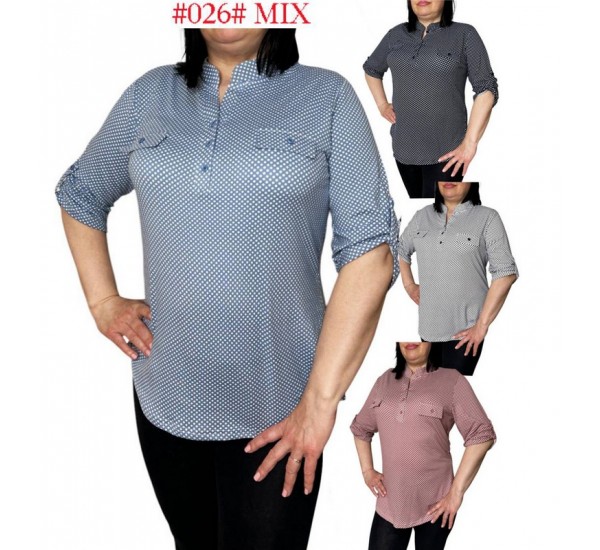 Блуза женская, коттон 6 шт (48-58 р) SeR2152_026