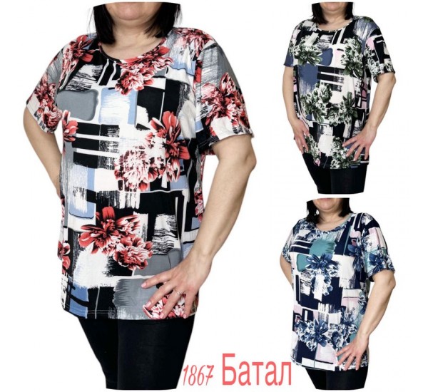 Футболка жіноча трикотаж 6 шт (4-8XL) SeR2152_1867