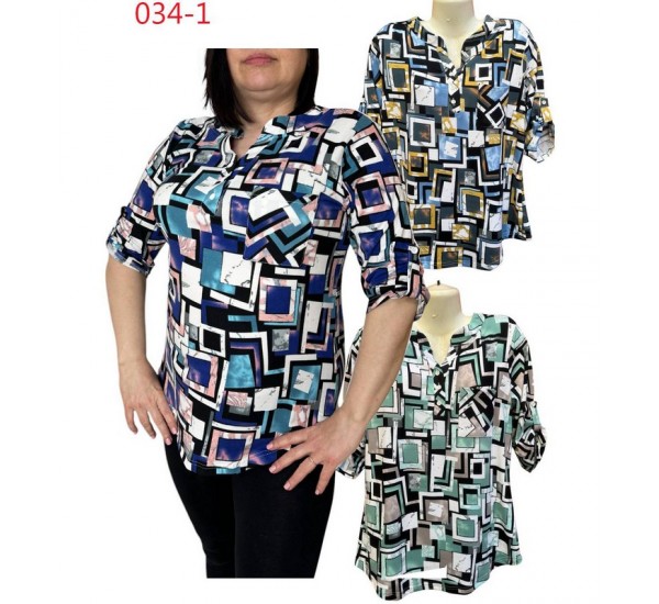 Блуза женская трикотаж 6 шт (1-6XL) SeR2152_034-1