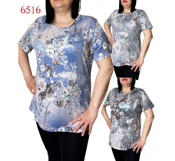 Футболка жіноча, бавовна 6 шт (48-56 р) SeR2152_6516