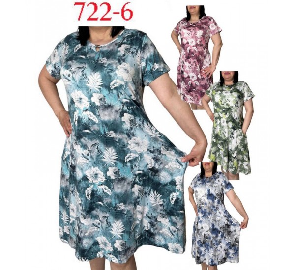 Сукня жіноча, бавовна 5 шт (50-58 р) SeR2152_722-6
