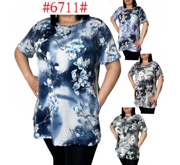 Туника женская, коттон 6 шт (50-60 р) SeR2152_6711