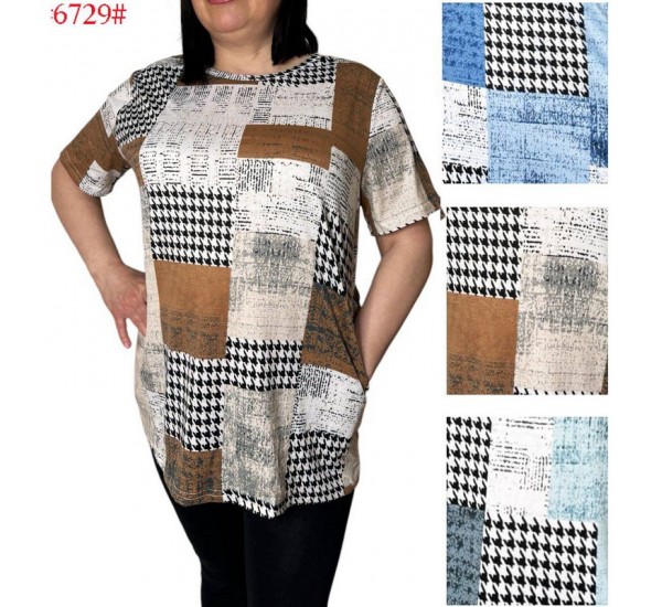 Туніка жіноча, бавовна 6 шт (50-60 р) SeR2152_6729