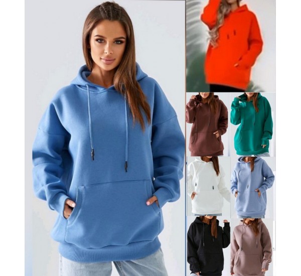 Худі жіночий Оверсайз 9 шт (46-52 р) 3-нитка/фліс StO_170908