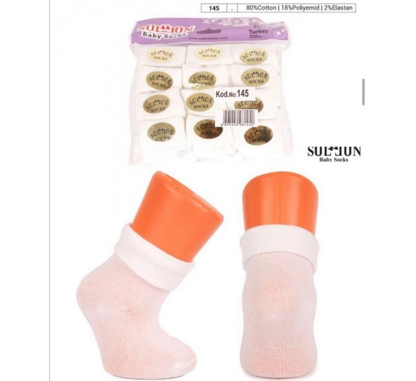 Носки для младенцев, коттон 12 шт (0-6 мес) ViT_145