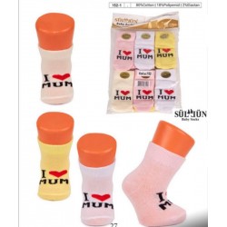 Шкарпетки для немовлят, бавовна 12 шт (0-6 міс) ViT_152