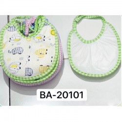 Слюнявчики для немовлят, бавовна / клейонка 12 шт (0-6 міс) ViT_BA-20101