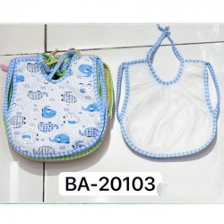 Слюнявчики для немовлят, бавовна / клейонка 12 шт (0-6 міс) ViT_BA-20103