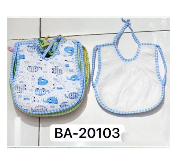 Слюнявчики для немовлят, бавовна / клейонка 12 шт (0-6 міс) ViT_BA-20103