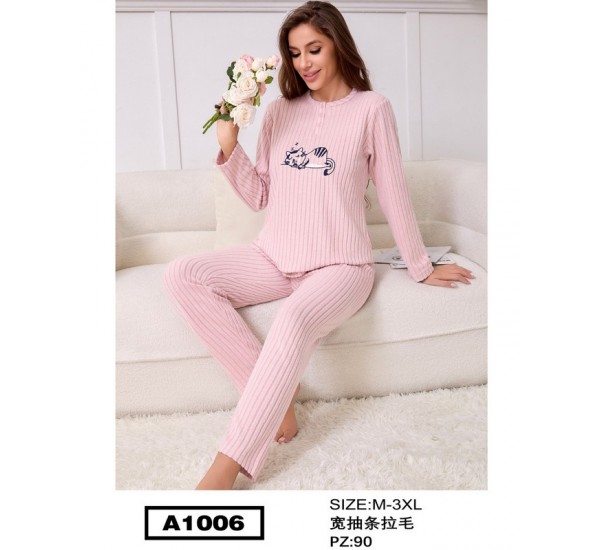 Піжама жіноча, рубчик 5 шт (M-3XL) ZeL1396_A1006a