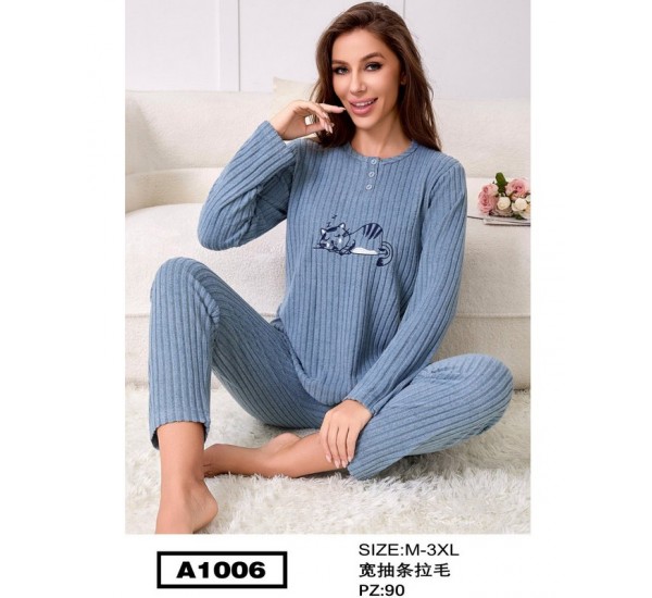 Піжама жіноча, рубчик 5 шт (M-3XL) ZeL1396_A1006b