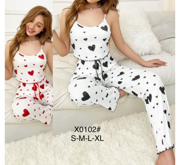 Піжама жіноча, рубчик 4 шт (S-XL) ZeL1396_X0102