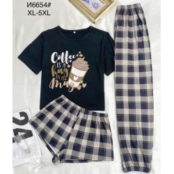 Пижама женская 3-ка, бамбук 5 шт (1-5XL) ZeL1396_N6654