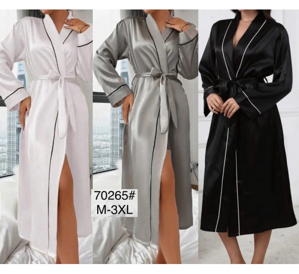Халат жіночий, шовк 5 шт (M-3XL) ZeL1396_70265