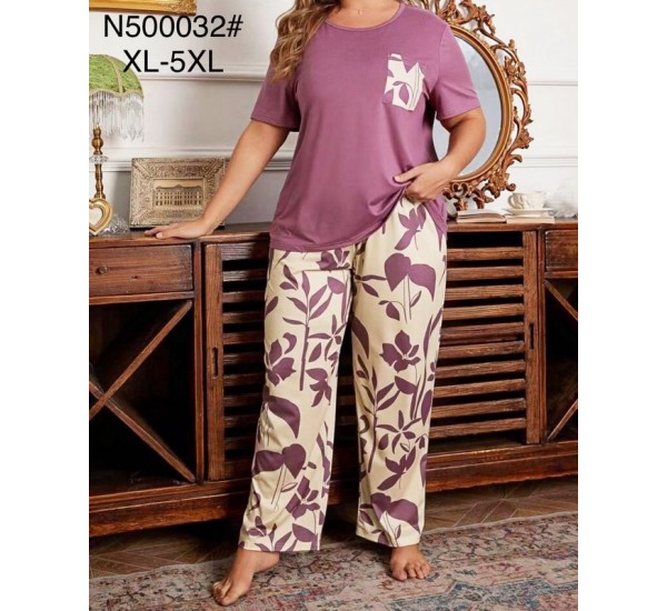 Піжама жіноча, бамбук 5 шт (1-5XL) ZeL1396_N500032