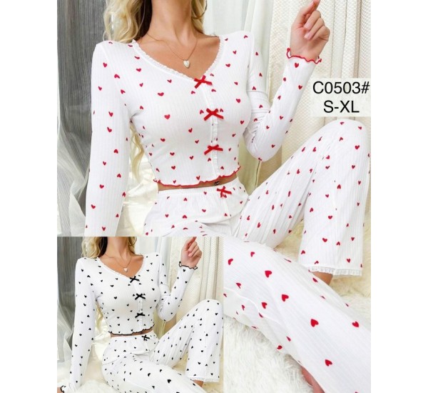 Піжама жіноча, рубчик 4 шт (S-XL) ZeL1396_C0503