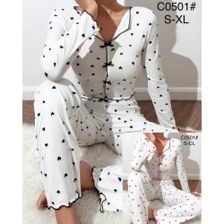 Піжама жіноча, рубчик 4 шт (S-XL) ZeL1396_C0501