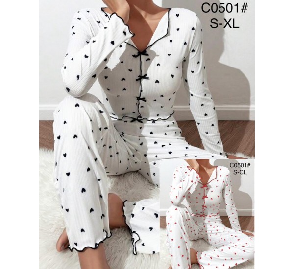 Піжама жіноча, рубчик 4 шт (S-XL) ZeL1396_C0501
