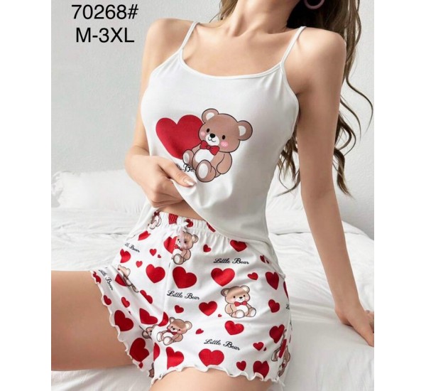 Піжама жіноча, шовк 5 шт (M-3XL) ZeL1396_70268