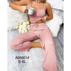 Піжама жіноча, рубчик 4 шт (S-XL) ZeL1396_A06001