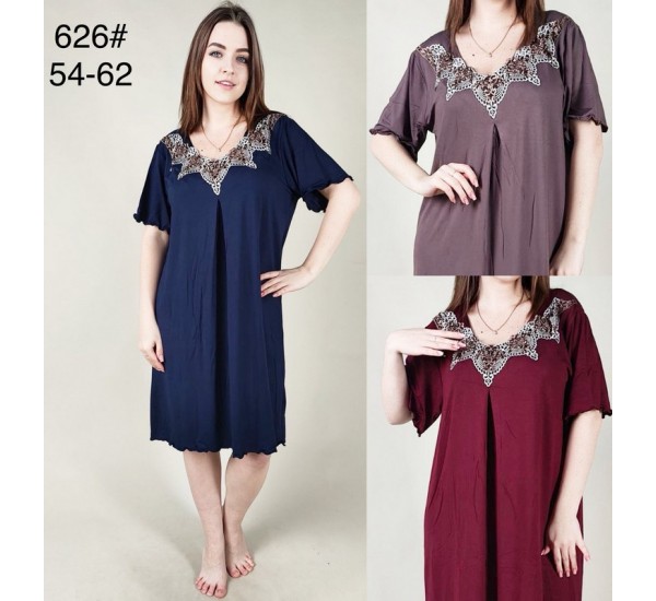 Нічна сорочка жіноча, бамбук 5 шт (54-62 р) ZeL1396_626