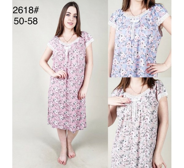 Нічна сорочка жіноча, бамбук 5 шт (50-58 р) ZeL1396_2618