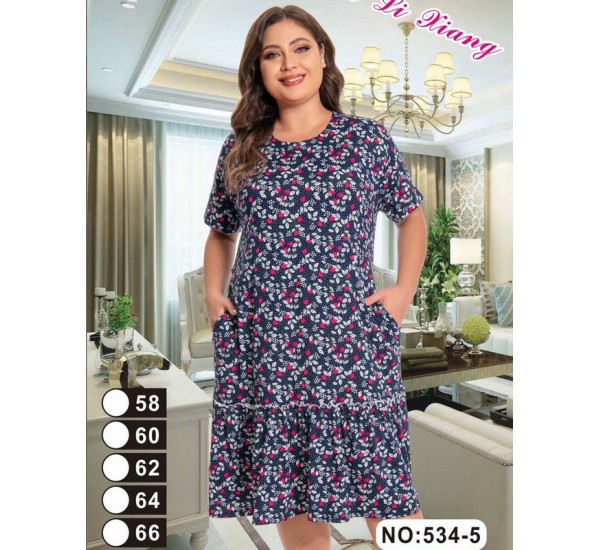 Сукня жіноча, віскоза 5 шт (58-66 р) ZeL1396_534-5